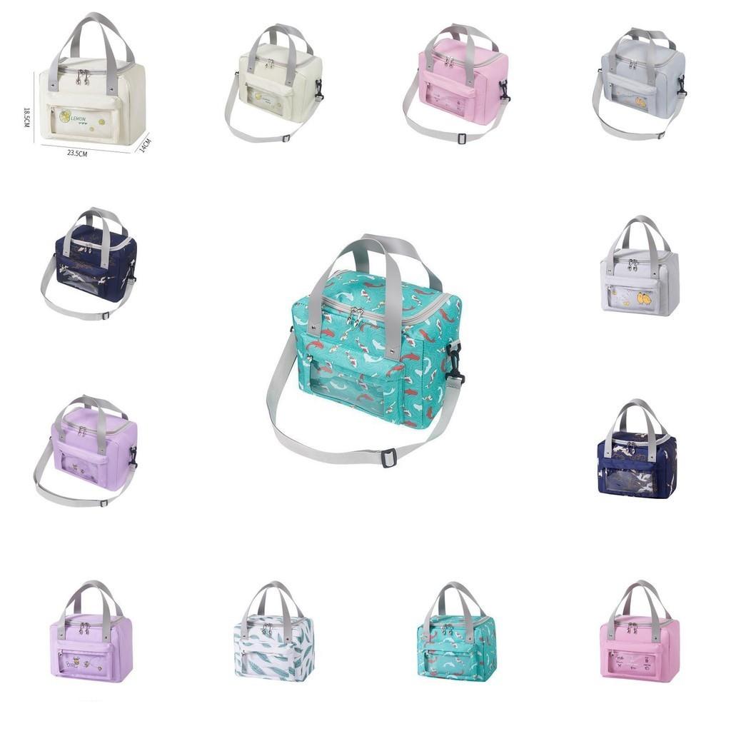 Polyester-Lunchbox-Tasche im japanischen Stil mit isolierter Folienauskleidung