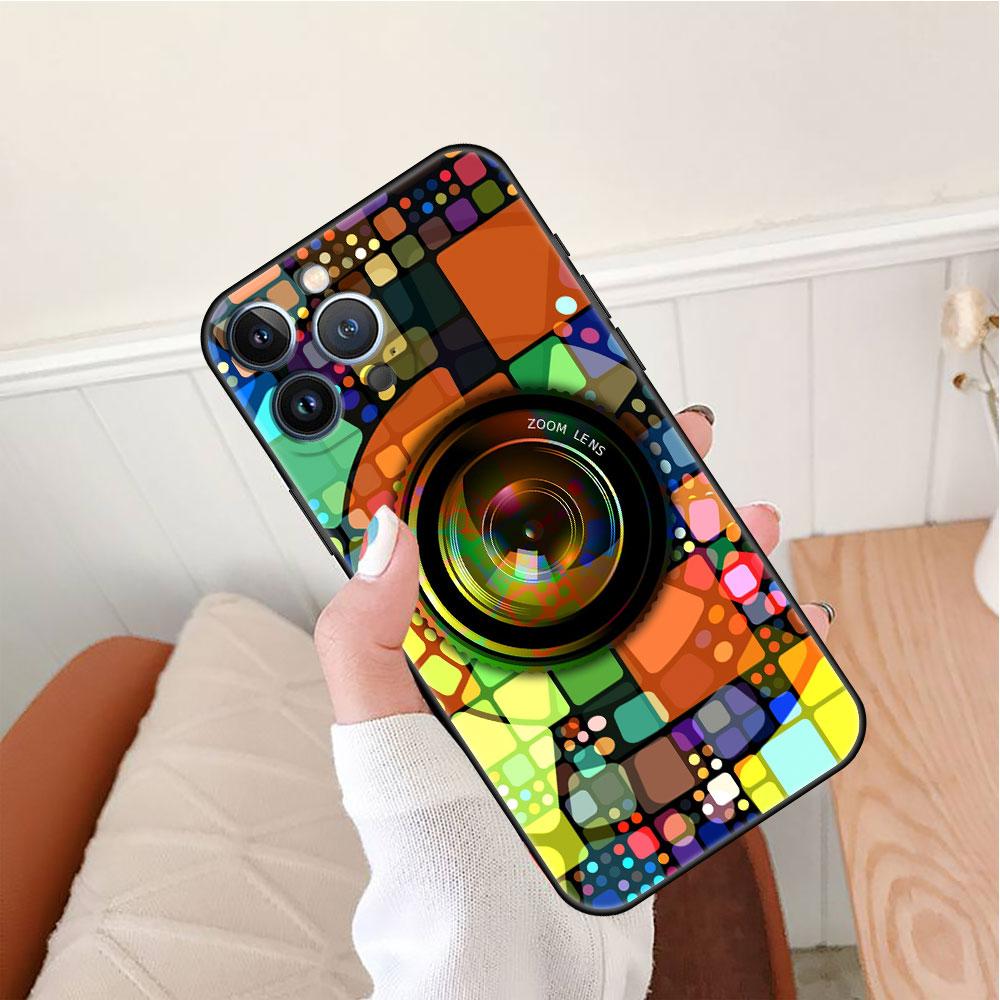 Funda Case For Apple iPhone 14 11 13 7 12 Pro 7 XR XS Max 8 Plus 6 14Pro Black Phone Coque Vintage Cassette Tape Retro Style