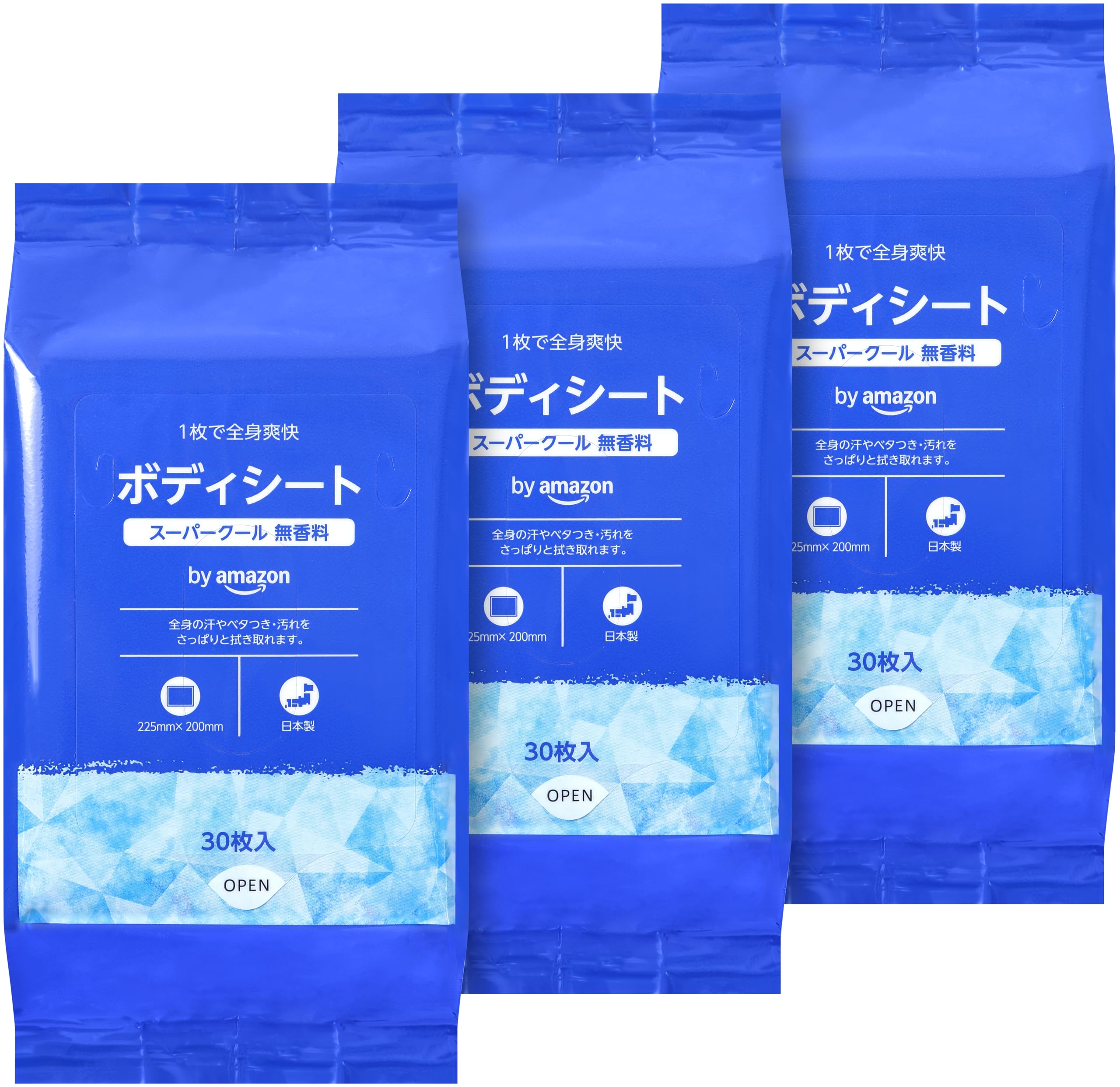 

by Amazon Body Sheet Super Cool Unscented 30 sheets x 3