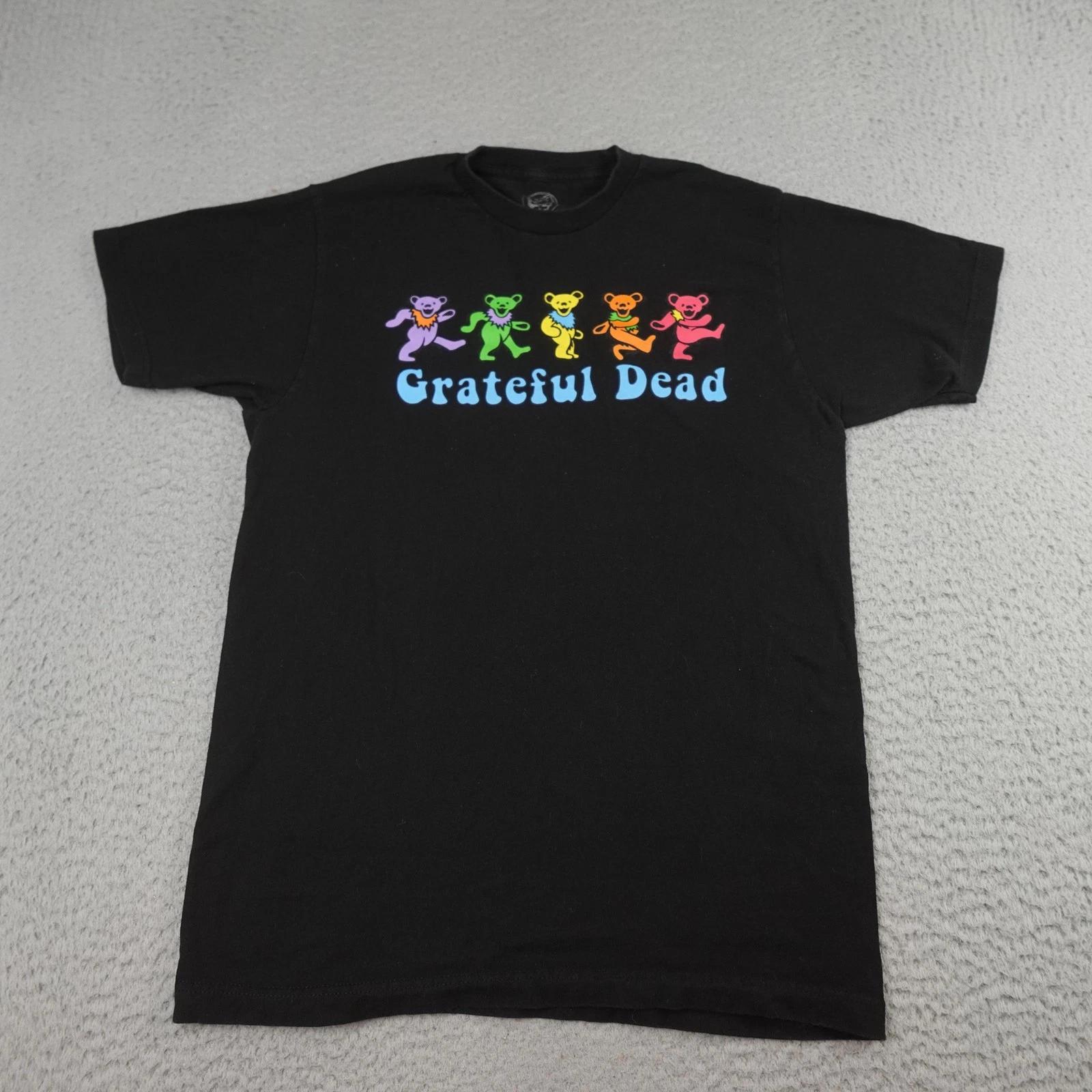 

Grateful Dead Shirt Mens Medium Black Dancing Bears Rock Band Tee 2022 Concert 2XL
