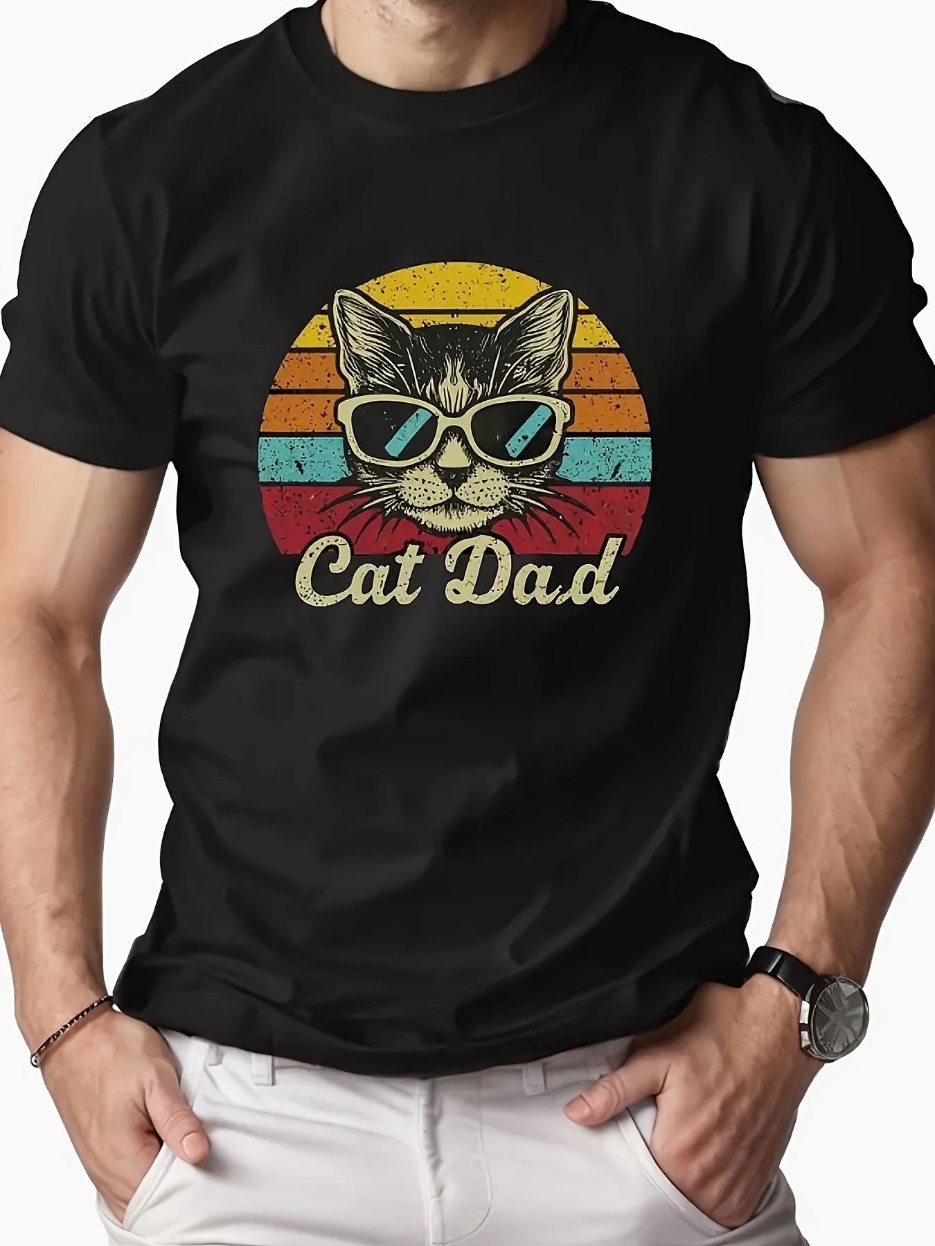 One Cat Daddy Print T-shirt XL