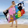 Cute B-BarbapapaS-ES Cartoon Towel Beach Towel Bath Quick-Drying Lightweight Blanket Portable Sauna Camping Swimming Pool Travel