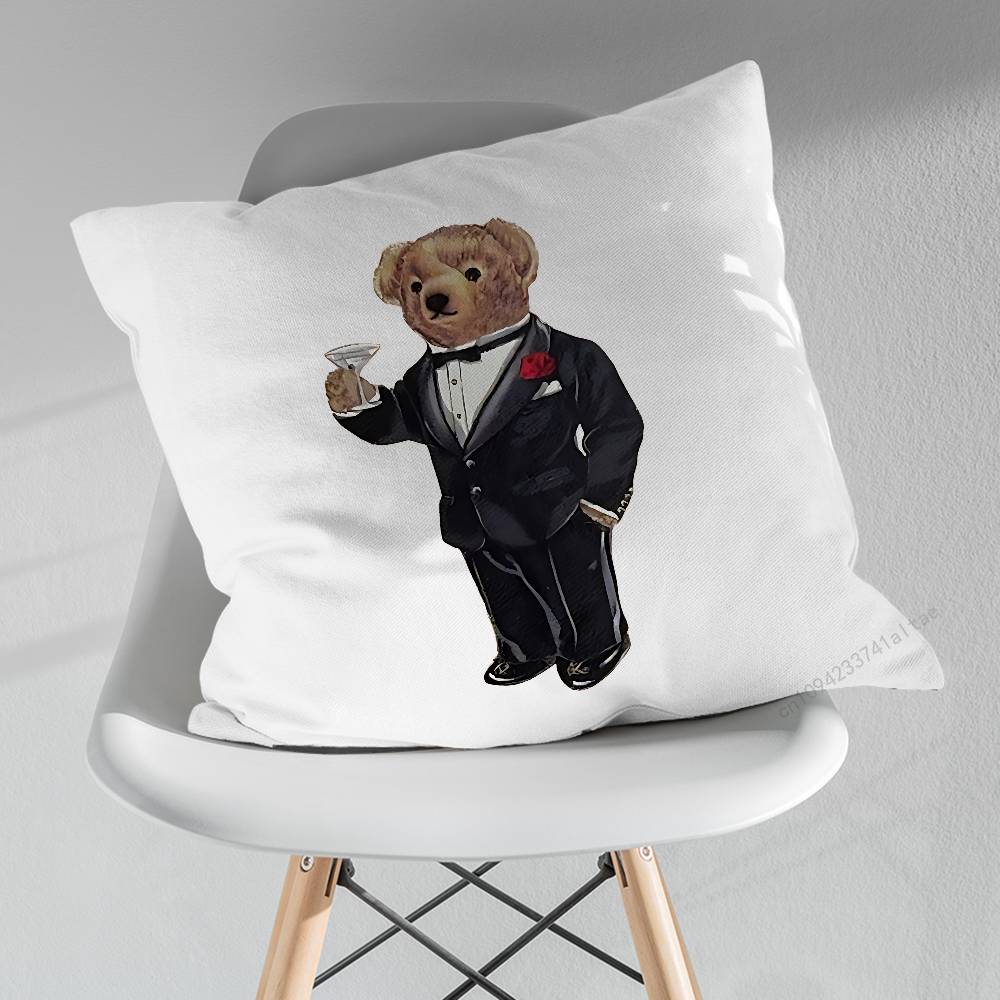Fashion BBears Cool Art Various Sizes Square Pillow Case For Car Home Bedchamber Decor Birthday Gift