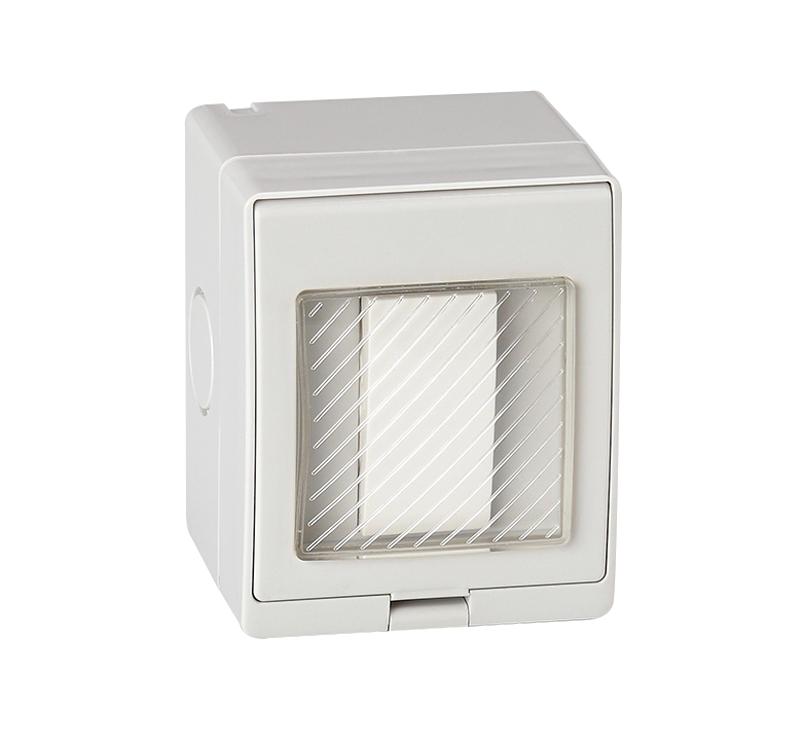 High Quality UK Standard Waterproof IP55 Switch 1 Gang 1 Way with Waterproof Cover (White,86*86mm&Uk Standard) белый