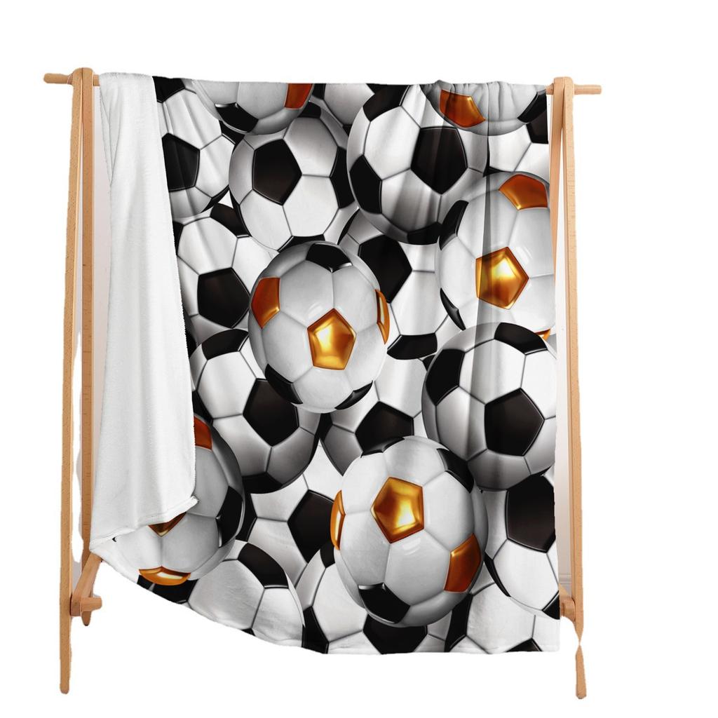 Decke Flanelldecke Elemente Stapeln Fußball Katze Hund 3D Digitaldruck Decke Decke