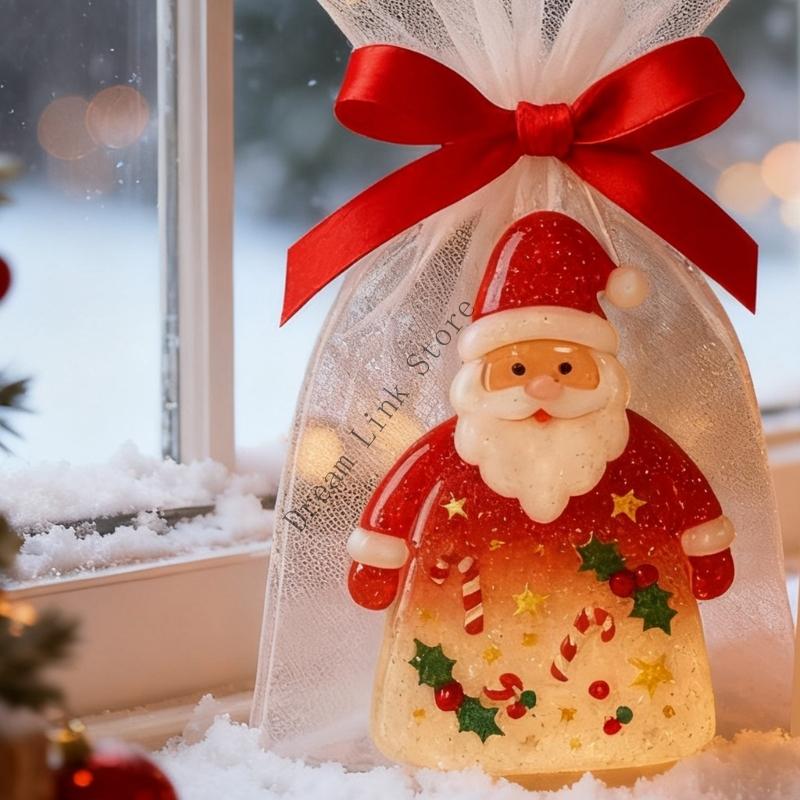 Q1FD Little Pocket Christmas Hug, Christmas Pocket Hug Gifts with Encouragement Cards, Santa Mini Charm Ornaments,