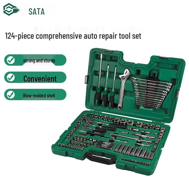 SATA 124-Piece Mixed Socket and Wrench Set 124-Piece