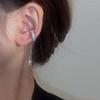 Shining Double-Layer Zircon Star Ear Clip for Women Luxury Long Tassel Chain Without Piercing Fake Cartilage Ear Cuff Jewelry