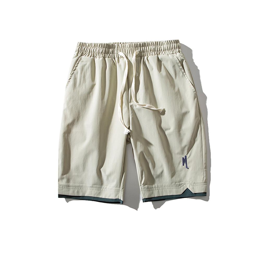 Men's Summer Color Loose Laced Comfortable Casual Shorts Beach Pants