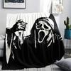 Horrorfilm-Print Flanelldecke, Hohe Qualität, Bequem für alle Jahreszeiten, Heimdekoration, Wärme und Komfort, Perfekt für Weihnachtsgeschenke