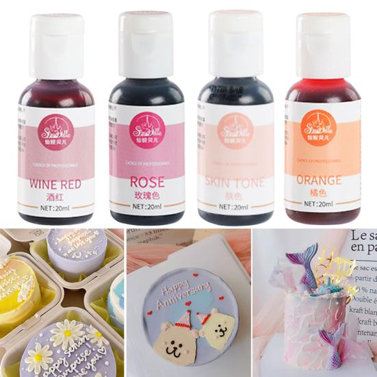 20ml Highly Concentrated Food Coloring Easy To Blend Edible Cake Decorating Fondant Coloring for Birthday