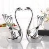 Zinc Zinc Zinc Alloy Swan Shape Cutlery Holder Anti-Rust Swan Tableware Holder  Kitchen