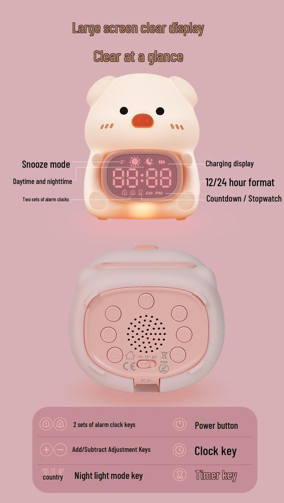 Smart Alarm Clock for Kids: Wake-Up Reminder, Birthday Gift, Study Tool & Night Light