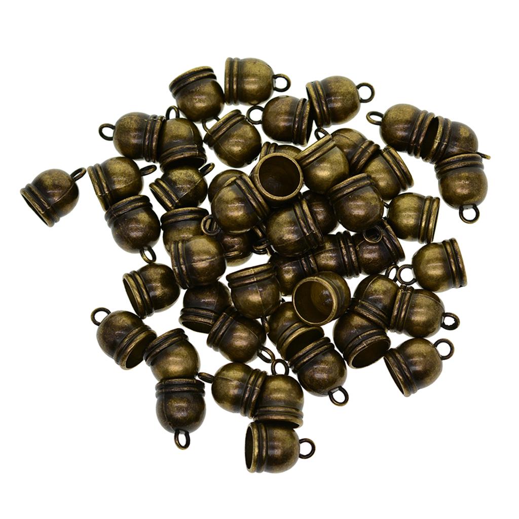 

50 шт., 10 мм, колпачок, сетка, шнур Кумихимо, кисточка, сделай сам, черный цвет