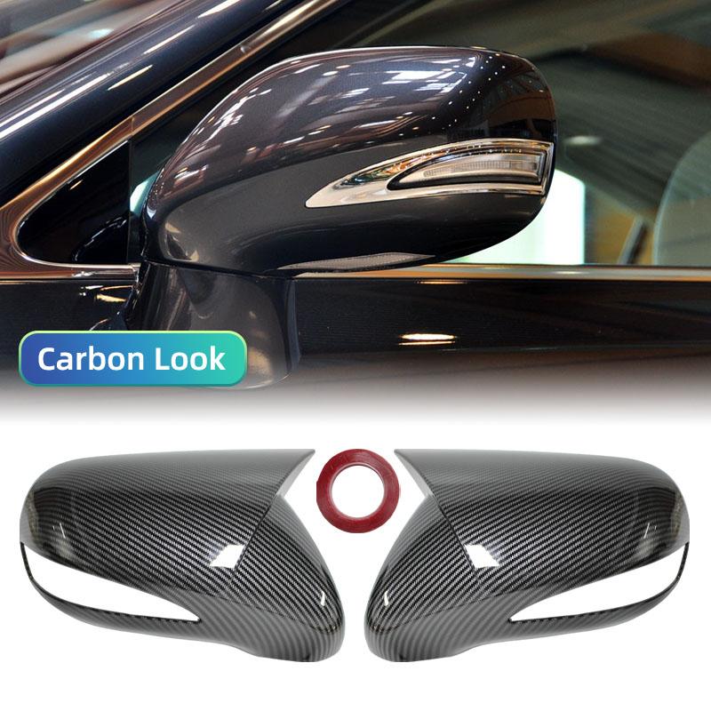 For LHD Lexus IS350 IS250 ES350 2008-2012 Car Sticker Rearview Side Mirror Cover Wing Cap Exterior Door Rear View Case Trim ABS