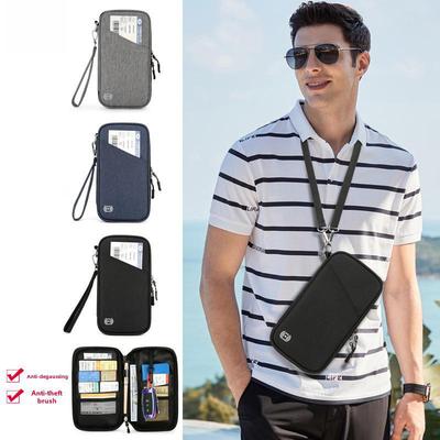 Portafoglio Antifurto per Passaporto e Documenti: Borsa Leggera, Portatile, Multifunzione con Grande Capacità per l'Essenziale da Cabina e la Conservazione di Biglietti Lunghi