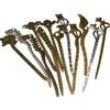 Electroplate Antique Bronze Hairpin for Han Costume Buyao Hair Stick Comb and Sticks Nonslip Stage Accessories 12PCS