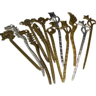 12 Stück Antiker Haarstab Dekorative Haarnadel für Mädchen Vintage Essstäbchen Traditionelles Han-Kostüm Haarstyling-Werkzeug