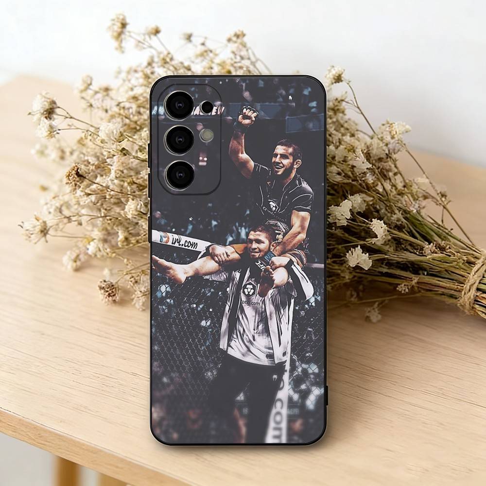 L-Islam M-Makhachev P4P Чехол для телефона Черный Силиконовый Мягкий Для Samsung S25,S24,S21,S22,S23,S30,Ultra,S20,Plus,Fe,Lite Samsung S24ULTRA