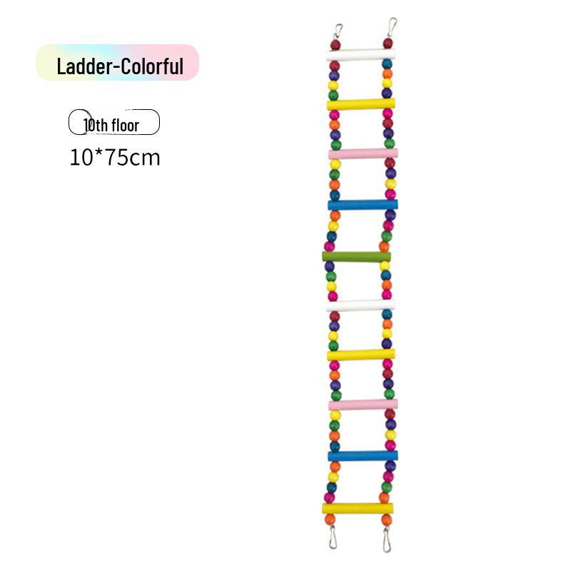 

Лестница и качели для птиц в виде радужных макарон - красочное украшение для клетки попугая New Model