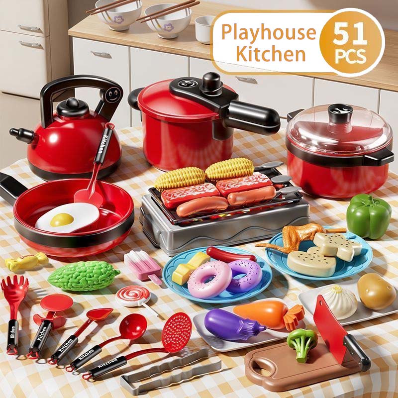 Children's Simulated High Fidelity Cooking Toys, Home and School Use Chefs To Pretend Toy Sets Suitable for Role-playing Kitchen
