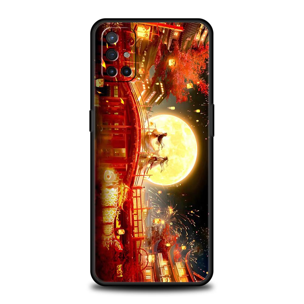 Phone Case For Oneplus 13R 12R 13 12 10T 10R Nord N100 N200 N10 10 9 9R 9RT CE 2 Z Pro Soft TPU Chinese Architecture Landscape