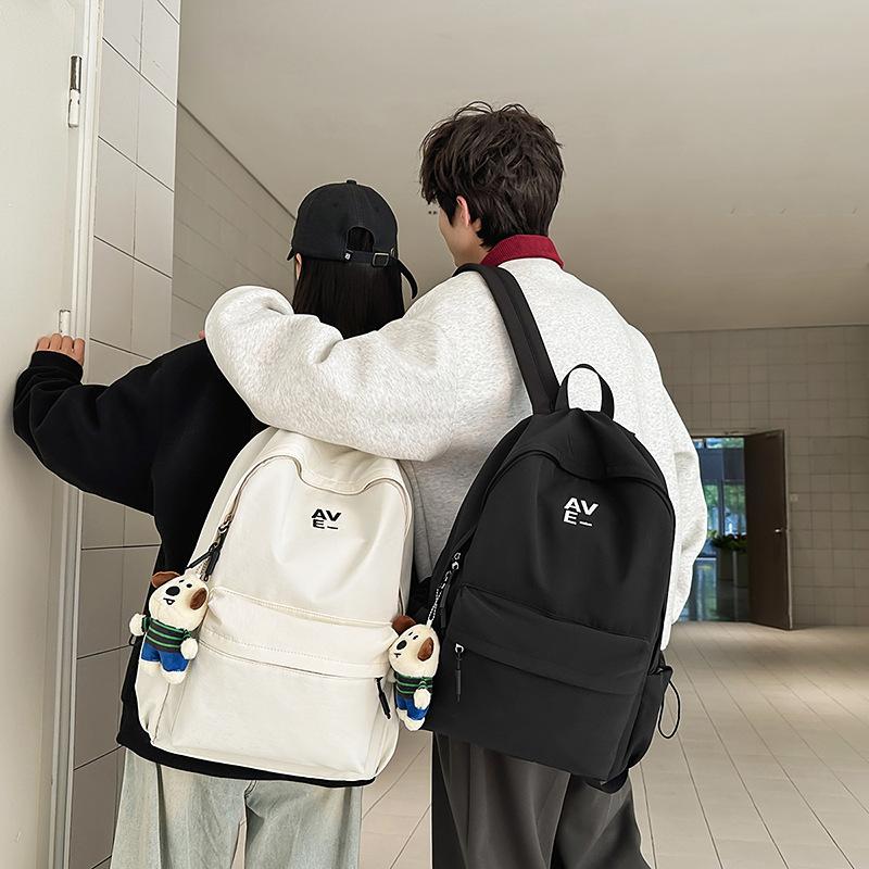 School bag Korean version couple simple large-capacity backpack leisure commuting college student school bag niche light travel backpack