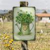 D Lucky Clover Metal Tin Sign St Patricks Day Decor Vintage Irish Green Wall Art for Home  Garden InCm Unframe