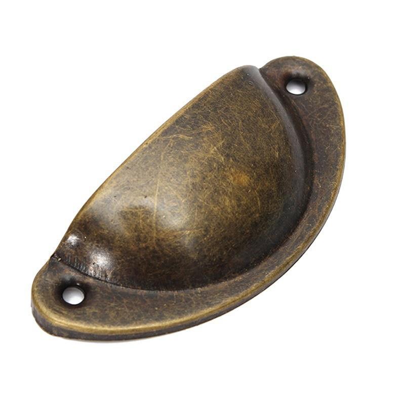 3X Tirador de Concha para Cajón de Puerta de Alacena de Cocina Retro Antigua