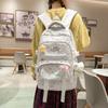 Schoolbag School Bag Junior High School Girls Pain Bag Korean Large Capacity High School Students Backpack Women's Star Printed Versatile Backpack