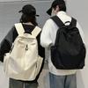 Waterproof Nylon Unisex Backpack 15.6 Inch Laptop Backpacks Women Travel Bookbag Solid Color School Bag for Teenage Girls