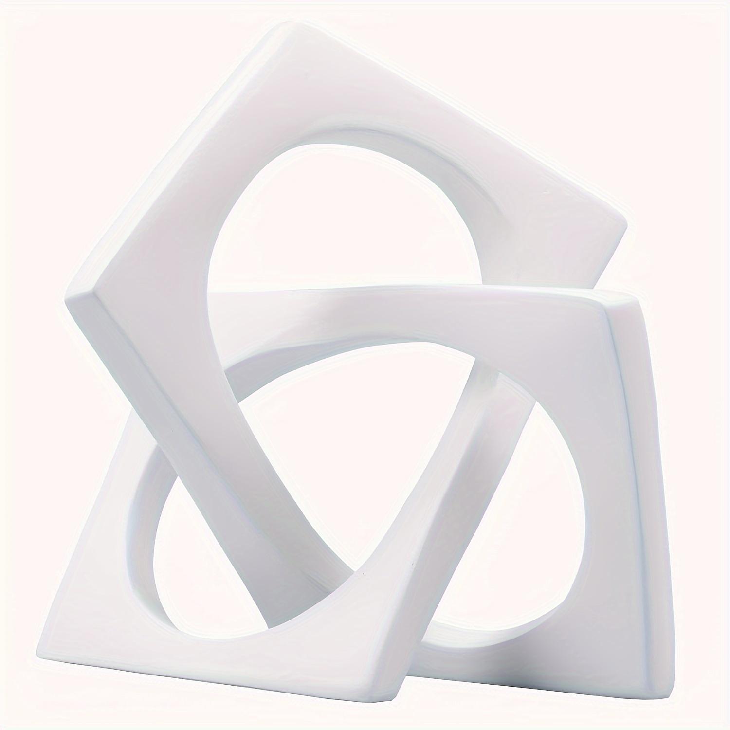 

Cross-Border Modern Minimalist Electroplated Geometric Ornaments Creative Decorative Metal Accessories for Living Room Cabinet A білий