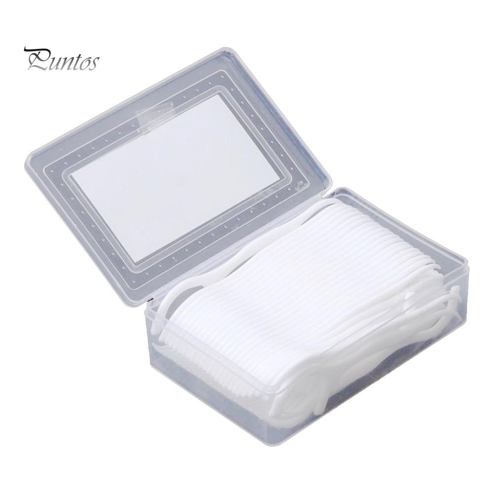 Puntos 50Pcs Dental Floss Flosser Pick Toothpicks Stick Oral Care Teeth Cleaning