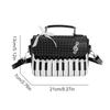 PU Leather Versatile Crossbody Bag Piano Pattern Music Note Handbags for Women Ladies Work Shopping Travel Daily Use