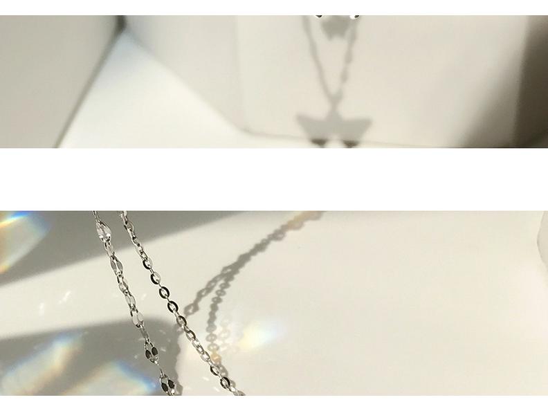 S925 Silver Double Layer Butterfly Necklace – Elegant European & American Design