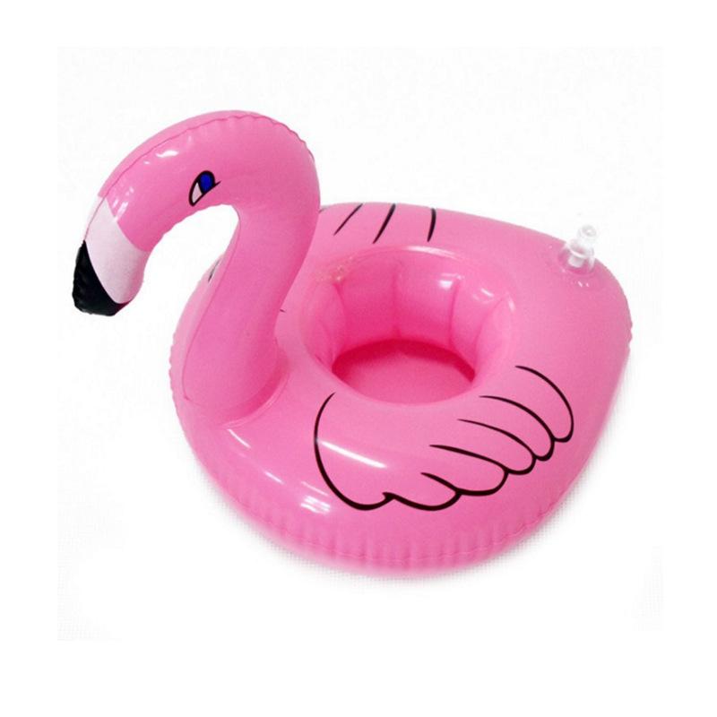 1PC Inflatable Drink Holder Drink Floats Inflatable Cup Holders Flamingo Coasters for Swimming Pool Party