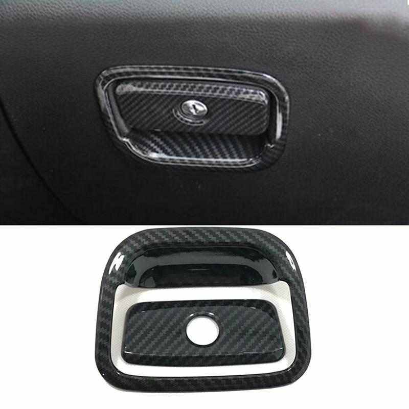 

Для Jeep Grand Cherokee 2014 2015 2016 2017 2018 ABS углеродное волокно переднее хранилище перчаточный ящик ручка крышка отделка