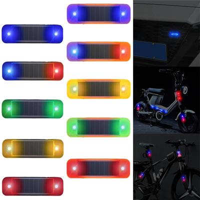 Solar Powered Flashing Warning Light Anti-theft Strobe Signal Light  Prevent Rear-end Collision