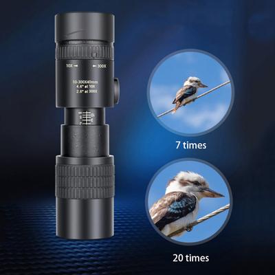 10-300X Zoom Leistungsstarkes Fernglas Große Reichweite Professionelles Monokularteleskop HD 4K Hohe Qualität BAK4-Prismen Tragbar für Camping