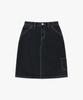 Lmc Wm Cntrst Denim Midi Skirt Black