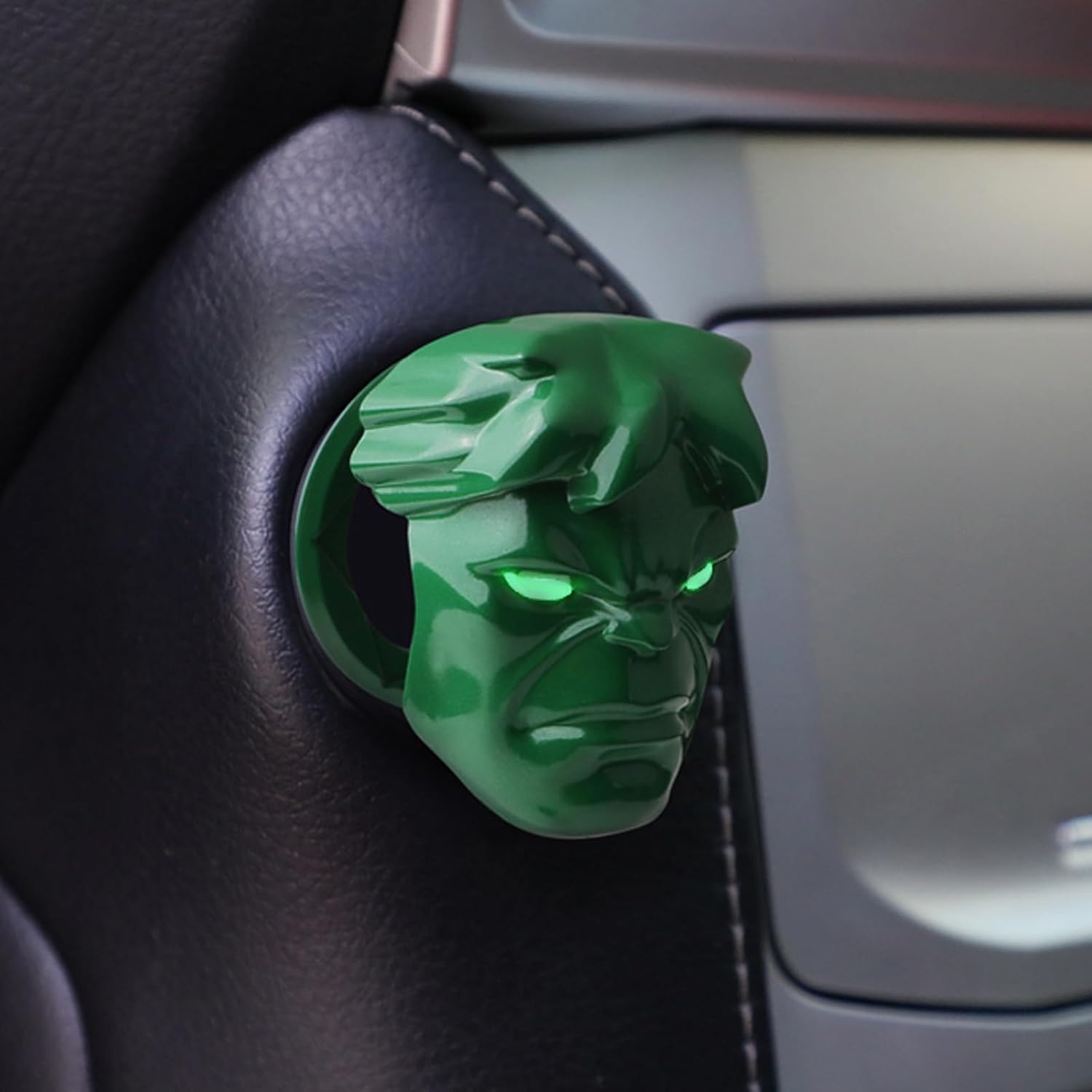 Car Ignition Button Cover, General Motors Push to Start Anti-Scratch Switch Decoration Ring Accessories (Hulk Green) Hulk Green