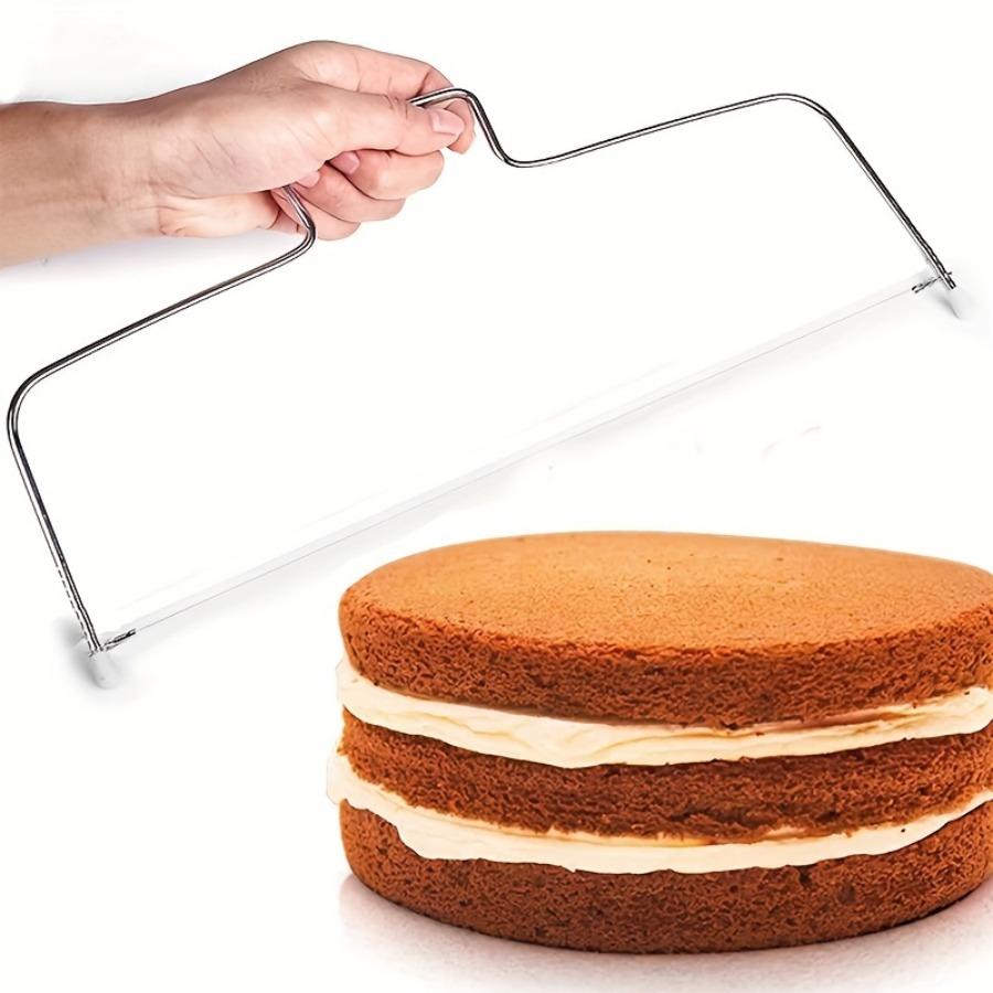 Stainless Steel Cake Layer Divider, Cake Slicer, Dual-Line Cutting, Adjustable Thickness, Bread Divider, Baking Tool