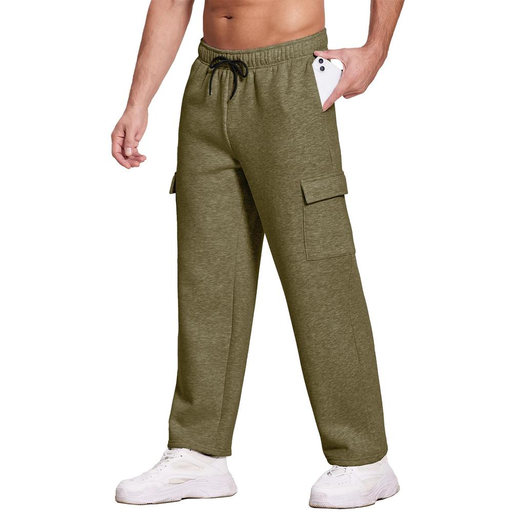 Lässige Sporthose für Herren, lockere Leggings, langes Panel, Fitness, Lauftraining, Hose