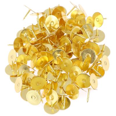 50Pcs/Set Butterfly Clutch Tie Tacks Pin Back Replacement Blank Pins Gold