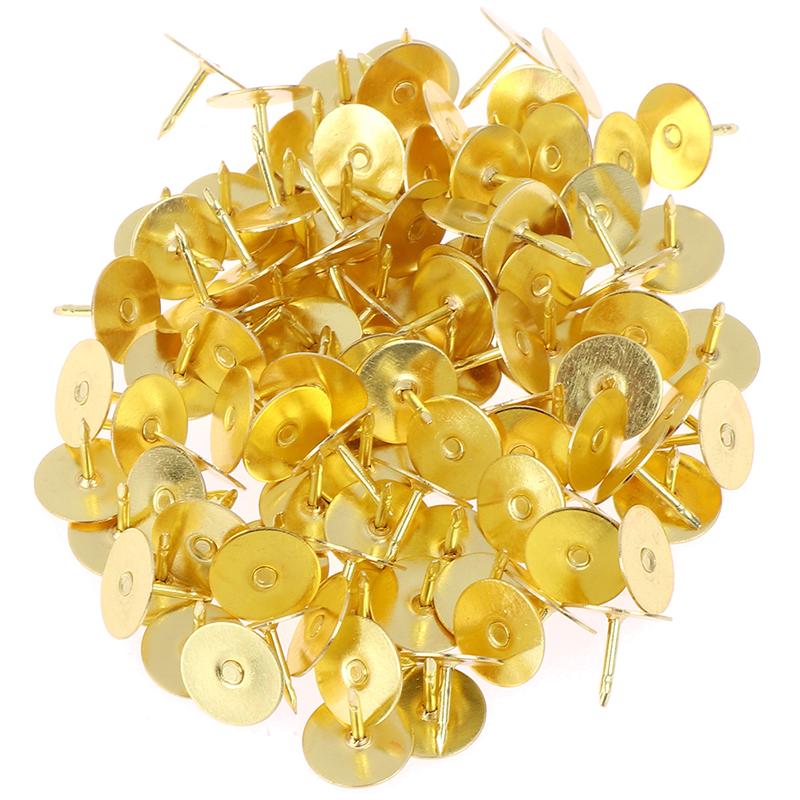 

50Pcs/Set Butterfly Clutch Tie Tacks Pin Back Replacement Blank Pins Gold