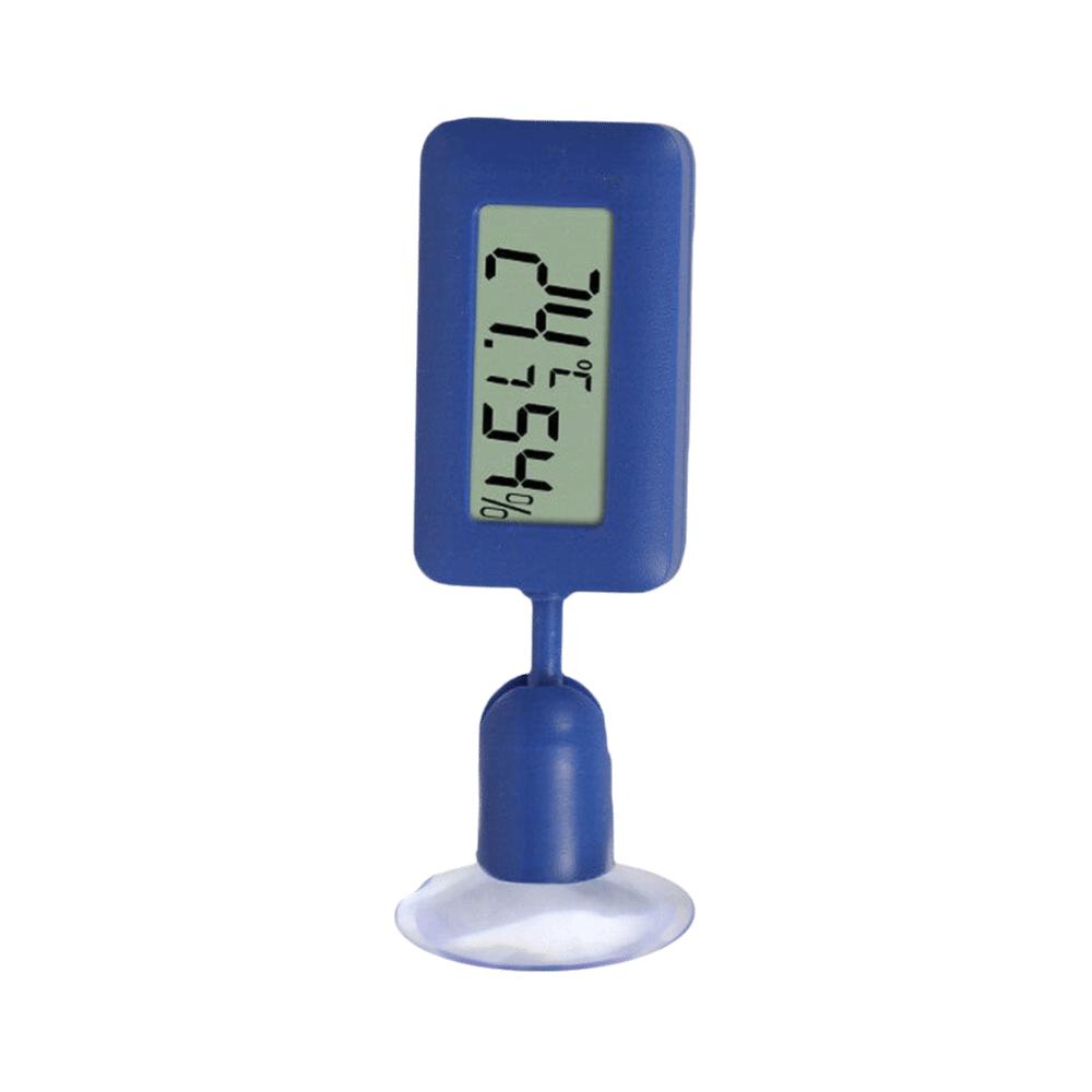 Noctilucent Digital Reptile Thermometer 360° Rotatable ABS Mini Digital Thermometer Luminous Display Mini Size синий