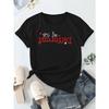 Women's Casual Short Sleeve T-Shirt with "Yes I'm Left-Handed" Letter Print & Heart Design - Soft Round Neck Summer Top, Machine Washable,