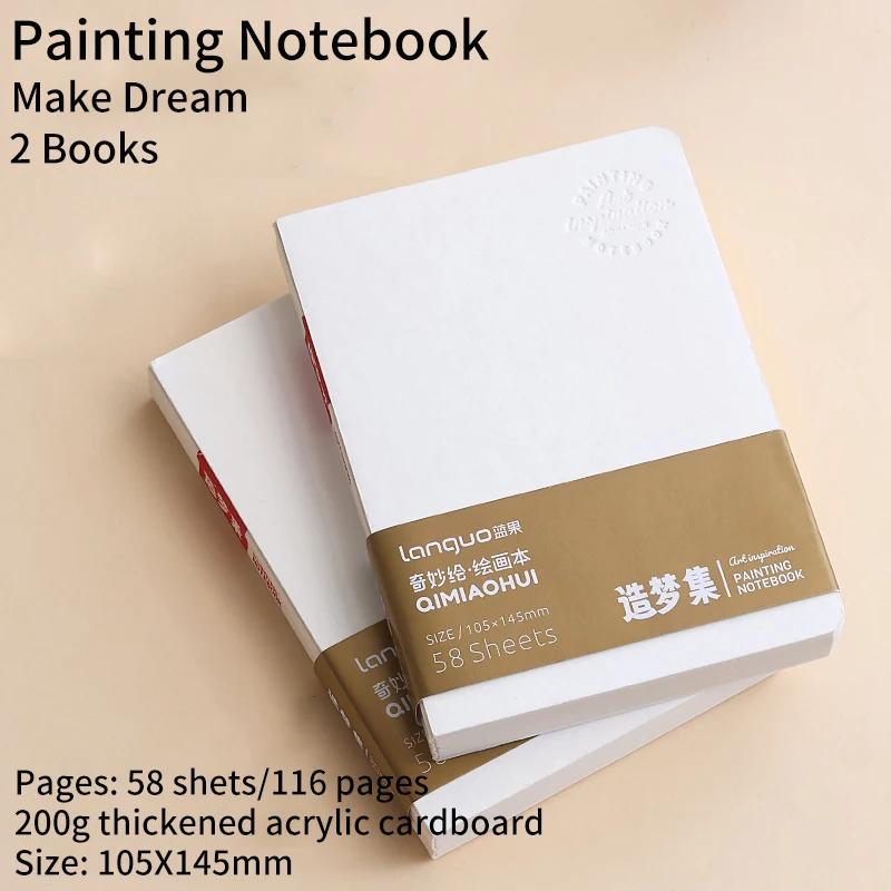 200 g/m² Papier Zeichenbuch für Aquarell Acryl Marker Stift Ölfarbe Gouache Mini Tragbar Studentenhandbuch Notiz Skizzenbuch