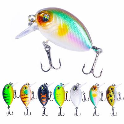 Mini Topwater Crankbait Angelköder 3,8 cm 3,8 g Künstliche Wobbler Kurbelköder Bass Forelle Karpfen Swimbait Angelgerät