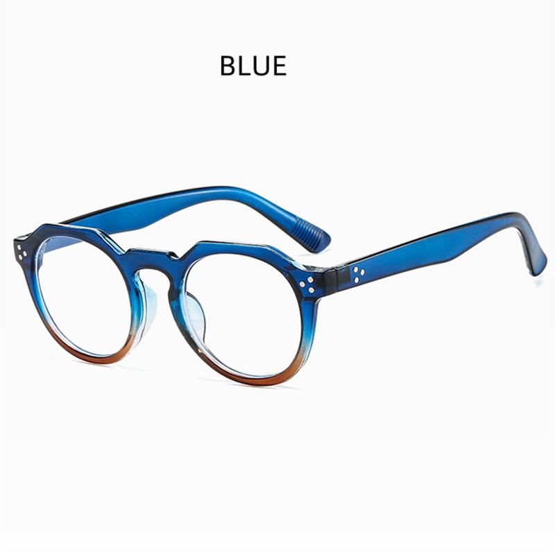 Photochromic Anti Blue Light Reading Glasses For Men And Woman High-Quality Retro Fashionable Rivet Design Presbyopic Eyeglasses